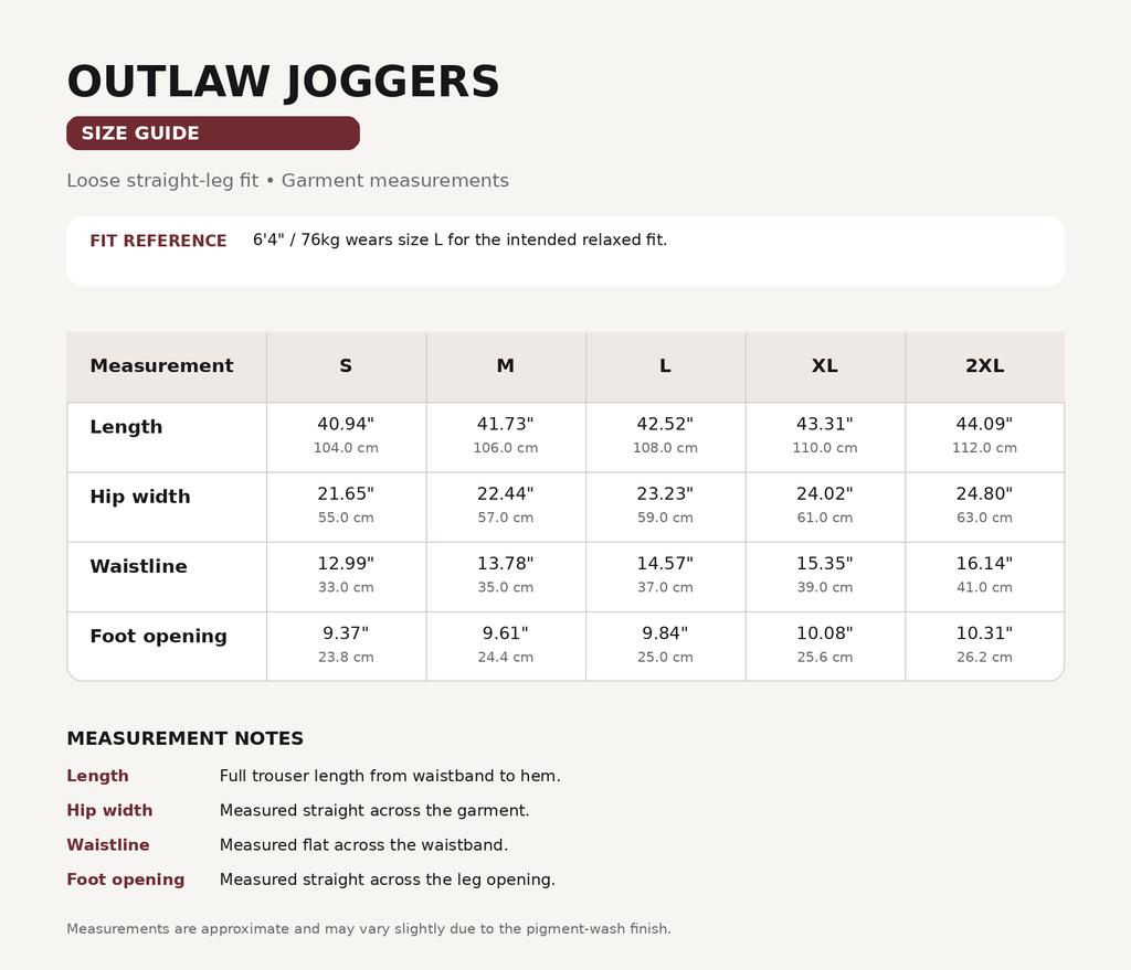 Outlaw Joggers (pre order)